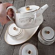 Посуда handmade. Livemaster - original item Teapot with 750ml gold. Handmade.