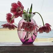 Винтаж handmade. Livemaster - original item Manganese vase in Galle style, LZHS. Handmade.