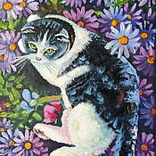 Картины и панно handmade. Livemaster - original item Painting with Judy`s Cat1. Handmade.