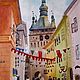 Картина акварелью "Часовая башня в Румынии", Картины, Санкт-Петербург,  Фото №1