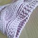 Повязка вязаная из шерсти ягнёнка мягкая теплая Lambswool мальва. Повязки. шЭдЭврики. Ярмарка Мастеров.  Фото №5