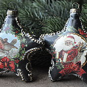 Сувениры и подарки handmade. Livemaster - original item Christmas decorations: stars. Handmade.