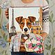 Jack Russell Terrier. Oil painting, Pictures, Moscow,  Фото №1