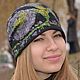 Шапка валяная "Павлин". Шапки. Одежда из войлока от NatalyScvo. Ярмарка Мастеров.  Фото №4