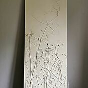 Панно/ботанический барельеф из гипса "Осенние травы"