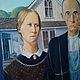 Oil painting 'American Gothic', copy. Pictures. Zhanne Shepetova. My Livemaster. Фото №4