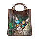 Medium tote bag 'cat Professor', Classic Bag, St. Petersburg,  Фото №1