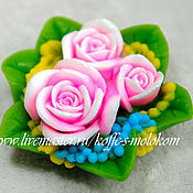 Материалы для творчества handmade. Livemaster - original item Silicone molds for soap Bouquet of three roses. Handmade.