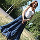 Denim tiered summer skirt 'Stella'. Skirts. ALISA. Online shopping on My Livemaster.  Фото №2