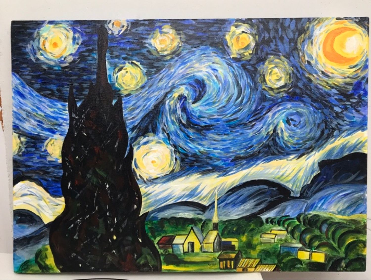 Картина ночь ван. Ван Гог Лунная. Винсента Ван Гога Звездная ночь. Ван Гог картины Лунная ночь. Малевич Звездная ночь.