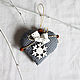 Order Christmas tree toy-heart Delicate in a blue square. Boutique  OCEANOFLOVE (oceanoflove). Livemaster. . Christmas decorations Фото №3