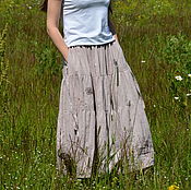 Одежда handmade. Livemaster - original item Linen skirt with embroidery. Handmade.