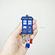 Polymer clay TARDIS brooch. Doctor who, Brooches, Krasnodar,  Фото №1