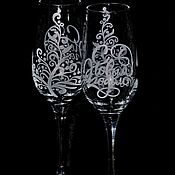 Посуда handmade. Livemaster - original item Christmas tree. glasses with engraving. Handmade.