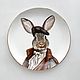 Painting of China Hares . Easter decor. Plates. ArtFlera (artflera). Online shopping on My Livemaster.  Фото №2