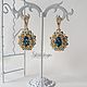 Серьги из бисера и кристаллов Swarovski Голубая лагуна. Серьги классические. Станицкая Светлана (украшения). Ярмарка Мастеров.  Фото №4