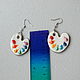 Porcelain earrings 'Artist's Palette'. Earrings. Mila. My Livemaster. Фото №5