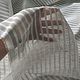 НАТУРАЛЬНАЯ ВУАЛЬ В ПОЛОСКУ, ЛЁН 45%/ХЛОПОК 55%, 260СМ. Ткани. Linum Textile. Интернет-магазин Ярмарка Мастеров.  Фото №2