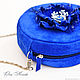 Blue poppy Women's round suede bag drum with flower. Classic Bag. flowersstyle (flowersstyle). My Livemaster. Фото №5