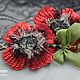 Earrings 'Red poppies'. Earrings. taniakontis. Online shopping on My Livemaster.  Фото №2