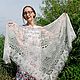  Openwork wedding shawl, white mohair shawl, Shawls, Kazan,  Фото №1