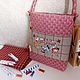 Bag for storing clothes pegs handmade cross-stitch. Bags. Comfortable gifts. My Livemaster. Фото №4