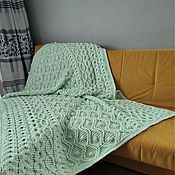 Для дома и интерьера handmade. Livemaster - original item Knitted plaid bedspread on the sofa, an original gift for March 8. Handmade.