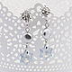 Серьги с подвесками и жемчугом Swarovski "Зимняя сказка". Серьги классические. Ольга (VladaShokolada). Ярмарка Мастеров.  Фото №4