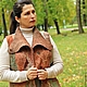 Жилет валяный "Осенний джаз". Жилеты. Дизайнерский эксклюзив от Ирины Федотовой.. Ярмарка Мастеров.  Фото №5