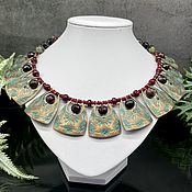 Украшения handmade. Livemaster - original item Women`s necklaces made of natural garnet and quartz stones with a cut. Handmade.