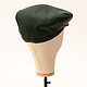 Кепка Flat cap плоская. Реглан из зелёной эко кожи на осень М24-38. Кепки. MoroshkaHats Головные уборы. Ярмарка Мастеров.  Фото №8