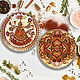 Тарелки на стену "В индийском стиле - павлин и мандала", Тарелки декоративные, Краснодар,  Фото №1