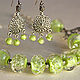 Order 'Fresh': a necklace and earrings. BeautyGlassByKate(Lampwork) (beauty-glass). Livemaster. . Jewelry Sets Фото №3
