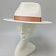 Fedora pointy-nosed felt hat. Color milk, Hats1, Moscow,  Фото №1