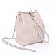 Pink small Handbag Crossbody sack Purse with chain. Crossbody bag. BagsByKaterinaKlestova (kklestova). Online shopping on My Livemaster.  Фото №2