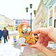 "Привет! ЛегКэт" Брелок. Текстиль. Ручная роспись. Мастер-классы. Ольга Токмина Makarolya888 (Olga-Tokmina). Ярмарка Мастеров.  Фото №6