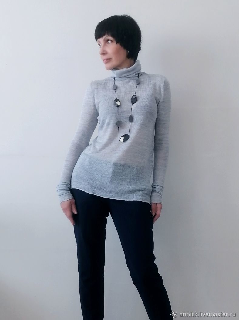 Вязаная тонкая водолазка – купить на Ярмарке Мастеров – JGLXMRU ...