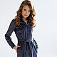 Order Safari dress made of Cotton Corduroy Jeans, Blue Shirt Dress. mozaika-rus. Livemaster. . Dresses Фото №3