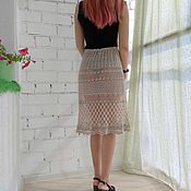 Одежда handmade. Livemaster - original item Summer openwork skirt crocheted from cotton. Handmade.