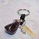Keychain with mouse and engraved in 925 silver, with large amethyst, leather. Key chain. marusjy. My Livemaster. Фото №6