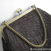 Сумки и аксессуары handmade. Livemaster - original item Brown leather women`s bag made of pony fur clasp CHOCOLATE. Handmade.