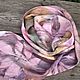 A narrow silk scarf 'the Shining' ekoprint, Scarves, Moscow,  Фото №1