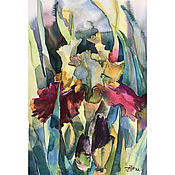 Картины и панно handmade. Livemaster - original item Painting Iris Paradise. Handmade.