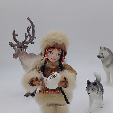 Сувениры и подарки ручной работы. Ярмарка Мастеров - ручная работа Ватная игрушка " Девочка с севера ". Handmade.