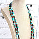 Long bead necklace Turquoise chocolate, turquoise, ethnic style, blue. Beads2. Ritasdreams (ritasdreams). Online shopping on My Livemaster.  Фото №2