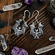 Серьги летучие мыши серебристые. Серьги классические. WhiteUnicornCrafts. Ярмарка Мастеров.  Фото №6