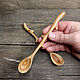 Заказать Деревянная ложка-веточка из древесины персика длинная. IPWoodCrafts. Ярмарка Мастеров. . Ложки Фото №3