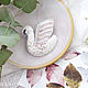 Swan brooch embroidered with beads. Brooches. vettochka. Online shopping on My Livemaster.  Фото №2