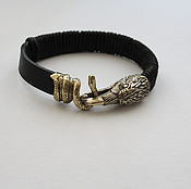 Украшения handmade. Livemaster - original item Raven bracelet made of genuine leather. Handmade.