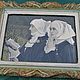 Винтаж: Старинный гобелен картина Rameaux шёлк Францияя. Картины винтажные. Антиквариат и винтаж из Франции. Интернет-магазин Ярмарка Мастеров.  Фото №2